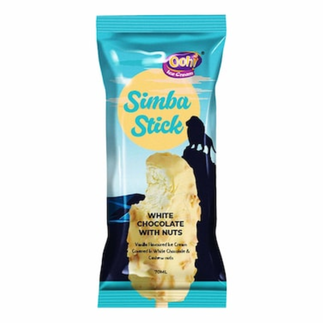 OOH!SIMBA STICK -WHITE CHOC N NUTS